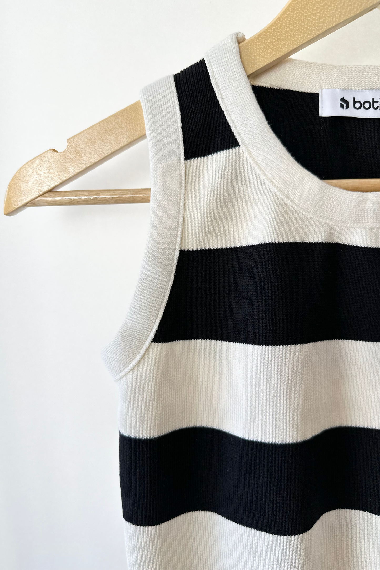 STRIPED RIBBED TANK TOP